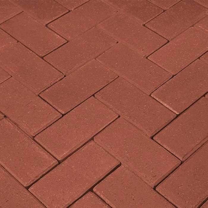 Клинкерная брусчатка Penter rot без фаски, 240x118x52 мм